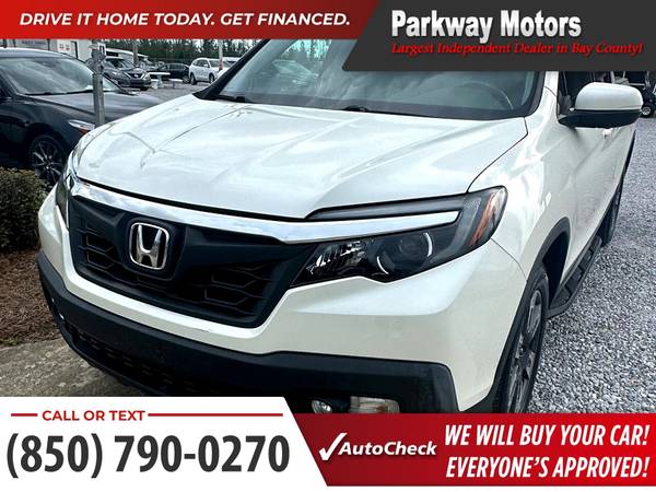 $435/mo - 2017 Honda Ridgeline RTL-T AWD PRICED TO SELL! - $28,991 (4136 E 15th St Panama City, FL 32404)