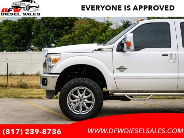 2012 Ford F 250 4WD Crew Cab LARIAT DIESEL LIFTED CUSTOM WHEELS !!! with - $28,995 (60 Diesel 4x4 Trucks in inventory**BAD CREDIT OKAY!!!)