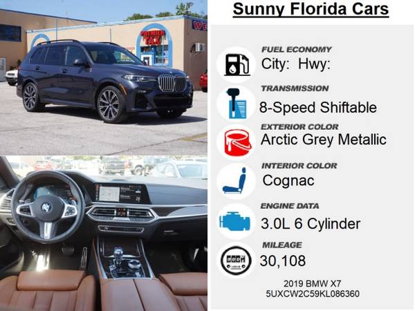 2019 BMW X7 xDrive40i Sports Activity Vehicle  - We Finance Everybody!!! - $60,995 (sarasota-bradenton)