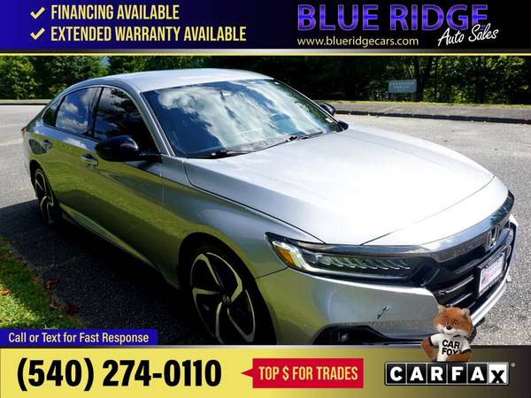 2022 Honda Accord Sedan Sport 15T CVT FOR ONLY - $24,995 (Blue Ridge Blvd Roanoke, VA 24012)