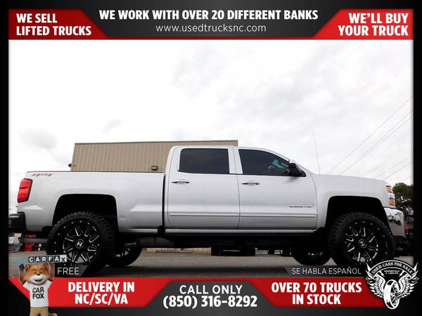 $452/mo - 2017 Chevrolet Silverado 2500HD LT 4x4Crew Cab SB FOR ONLY - $452 (Used Cars For Sale)