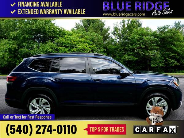 2021 Volkswagen Atlas 20215 20T SE wTechnology 4MOTION FOR ONLY - $29,995 (Blue Ridge Blvd Roanoke, VA 24012)