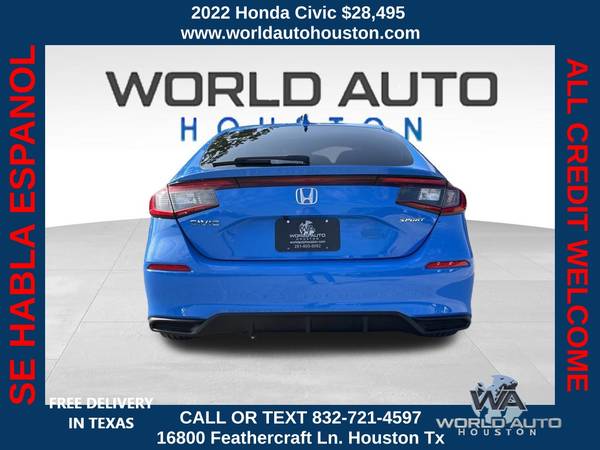 2022 Honda Civic Sport $800 DOWN $169/WEEKLY - $1 (Houston,Tx)