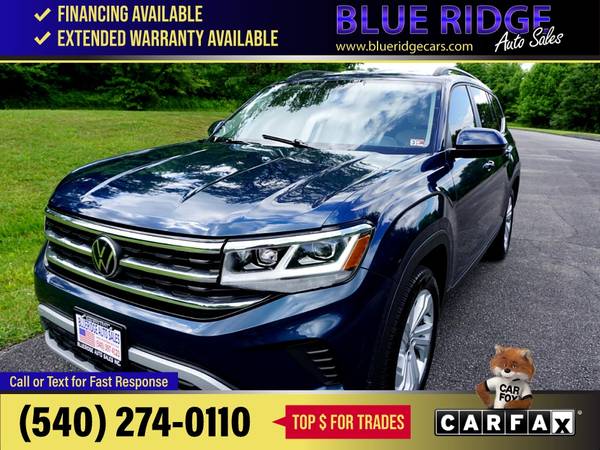 2021 Volkswagen Atlas 20215 20T SE wTechnology 4MOTION FOR ONLY - $29,995 (Blue Ridge Blvd Roanoke, VA 24012)