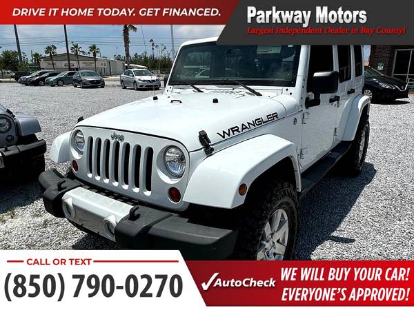 $345/mo - 2013 Jeep Wrangler Unlimited Sahara PRICED TO SELL! - $22,991 (4136 E 15th St Panama City, FL 32404)