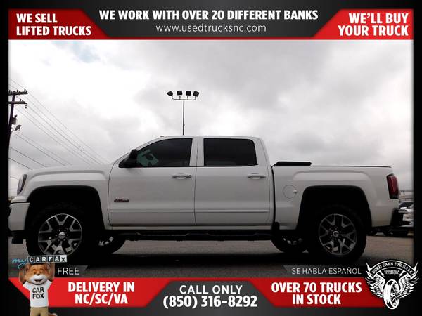 $415/mo - 2017 GMC Sierra 1500 SLT 4x4Crew Cab 65 ft SB FOR ONLY - $415 (Used Cars For Sale)