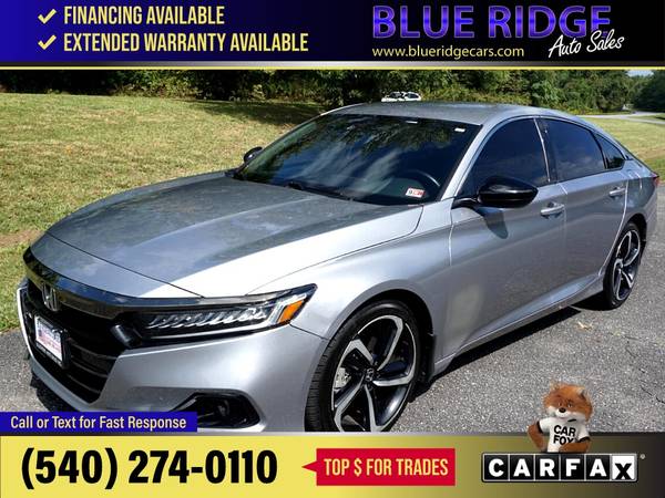 2022 Honda Accord Sedan Sport 15T CVT FOR ONLY - $24,995 (Blue Ridge Blvd Roanoke, VA 24012)