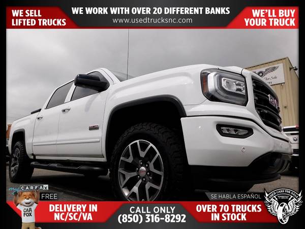 $415/mo - 2017 GMC Sierra 1500 SLT 4x4Crew Cab 65 ft SB FOR ONLY - $415 (Used Cars For Sale)