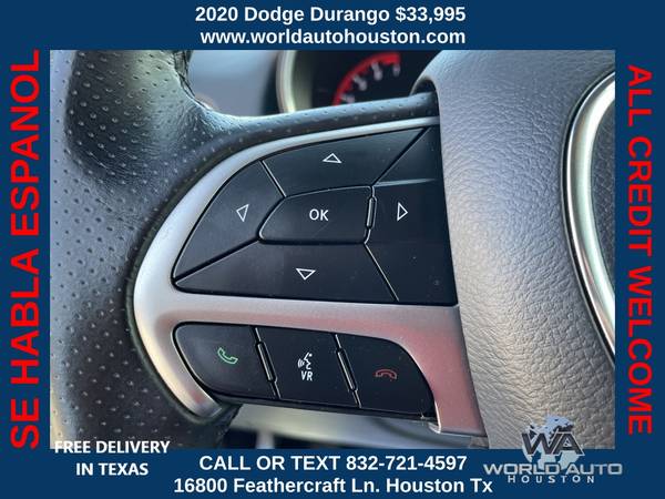2020 Dodge Durango SXT $800 DOWN $199/WEEKLY - $1 (Houston,Tx)