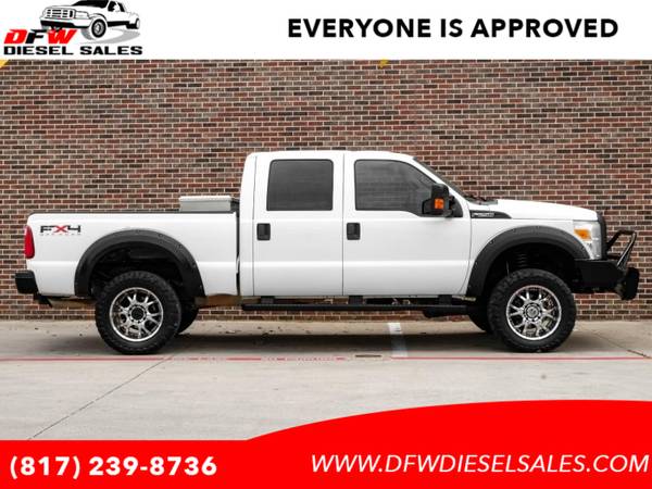 2011 Ford F 250 4WD Crew Cab XLT 6.2 V8 LEVELED CUSTOM WHEELS GOOD MILES !! - $17,995 (Easy Approval**dfwdieselsales.com**DIESEL TRUCKS)