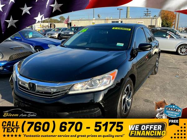 2016 Honda Accord LXSedan CVT PRICED TO SELL! - $13,990 (Bloom Auto Sales)