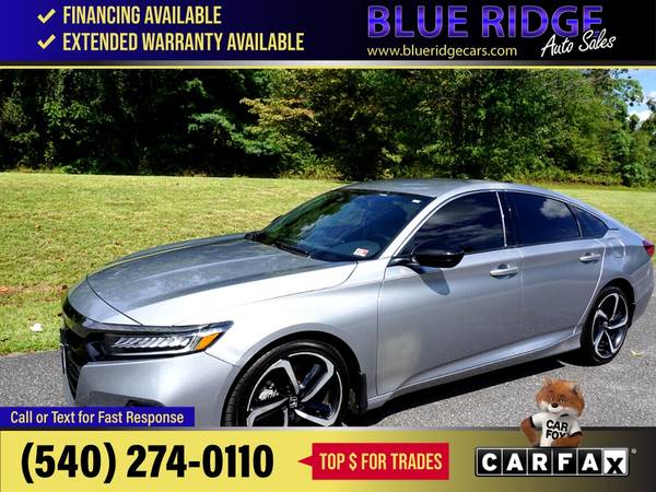 2022 Honda Accord Sedan Sport 15T CVT FOR ONLY - $24,995 (Blue Ridge Blvd Roanoke, VA 24012)