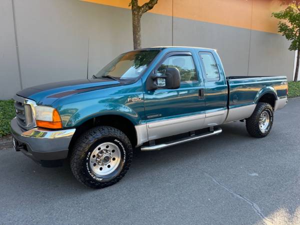 2001 FORD SUPER DUTY F250 F 250 F-250 4WD 7.3L DIESEL LONG BED F350/CLEAN CA - $17,995