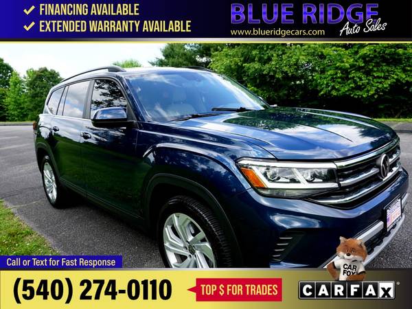 2021 Volkswagen Atlas 20215 20T SE wTechnology 4MOTION FOR ONLY - $29,995 (Blue Ridge Blvd Roanoke, VA 24012)