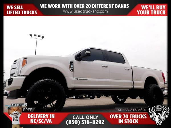 $715/mo - 2018 Ford F-250 Super Duty Platinum 4x4Crew Cab 68 ft SB Pic - $740 (Used Cars For Sale)