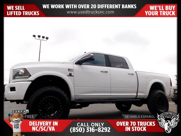 $589/mo - 2016 Ram 2500 Laramie 4x4Crew Cab 63 ft SB Pickup FOR ONLY - $589 (Used Cars For Sale)