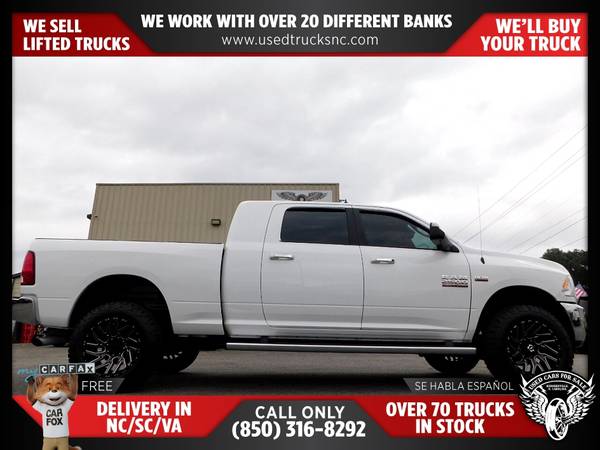 $452/mo - 2018 Ram 2500 Big Horn 4x4Mega Cab 63 ft SB Pickup FOR ONLY - $452 (Used Cars For Sale)