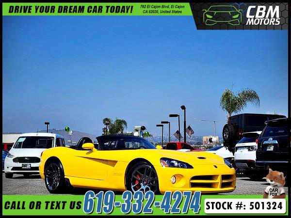 2005 Dodge Viper SRT10 CONVERTIBLE EZ FINANCING -LOW DOWN! (BAD CREDIT-NO CREDIT-FIRST TIME BUYER-NO PROBLEM! ????)