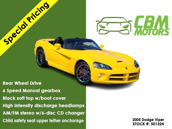 2005 Dodge Viper SRT10 CONVERTIBLE EZ FINANCING -LOW DOWN! (BAD CREDIT-NO CREDIT-FIRST TIME BUYER-NO PROBLEM! ????)