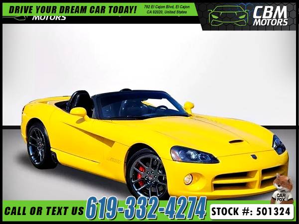 2005 Dodge Viper SRT10 CONVERTIBLE EZ FINANCING -LOW DOWN! (BAD CREDIT-NO CREDIT-FIRST TIME BUYER-NO PROBLEM! ????)