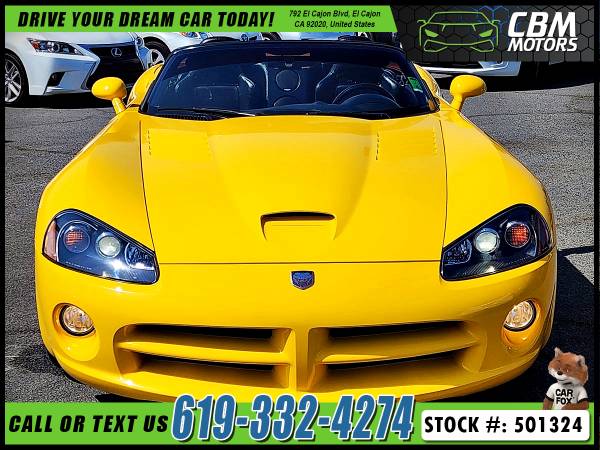 2005 Dodge Viper SRT10 CONVERTIBLE EZ FINANCING -LOW DOWN! (BAD CREDIT-NO CREDIT-FIRST TIME BUYER-NO PROBLEM! ????)